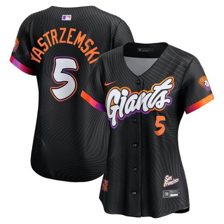 Women's San Francisco Giants #5 Mike Yastrzemski Nike Anthracite 2025 City Connect Limited Jersey